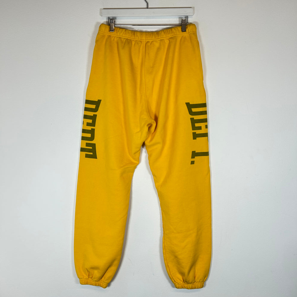 Gallery Dept Yellow Dept Logo Sweatpants Size L
