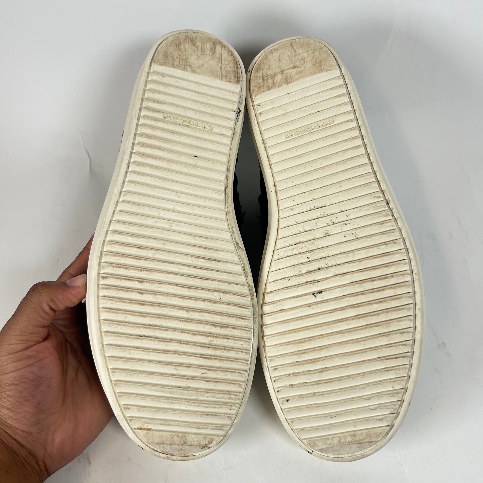Rick Owens Drkshdw Black Distressed Low-Top Ramones Size 44