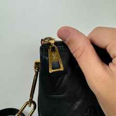 Louis Vuitton Black Lambskin Embossed Coussin BB Bag