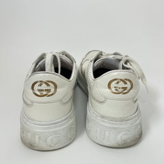 Gucci White GG Embossed Sneakers Size 10