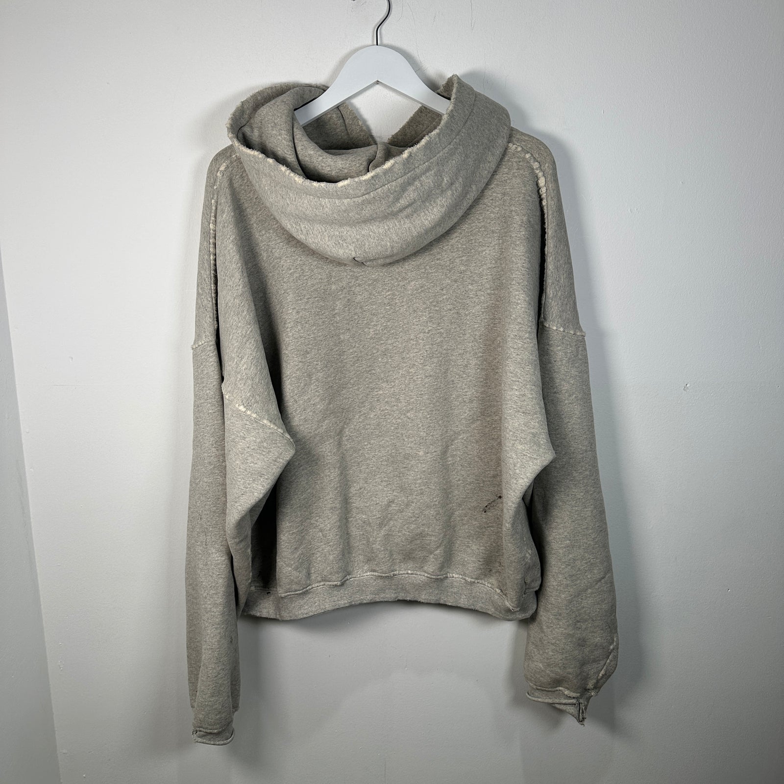 Enfant Riches Deprimes Grey Distressed Logo Hoodie Size XL