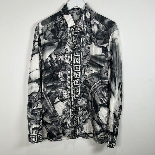 Versace Grey Silk Shirt Size M