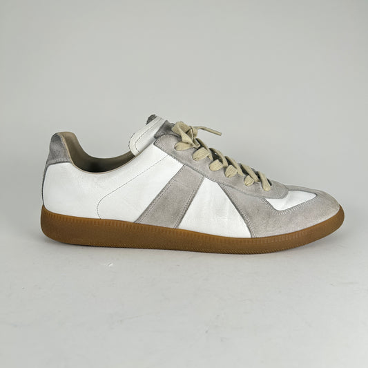 Maison Margiela White/Gray GAT Low-Top Sneaker Size 46
