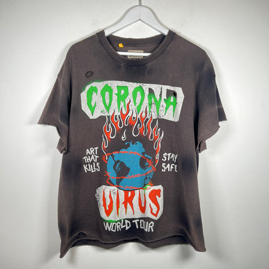 Gallery Dept Vintage Black Coranvirus Tee Size L