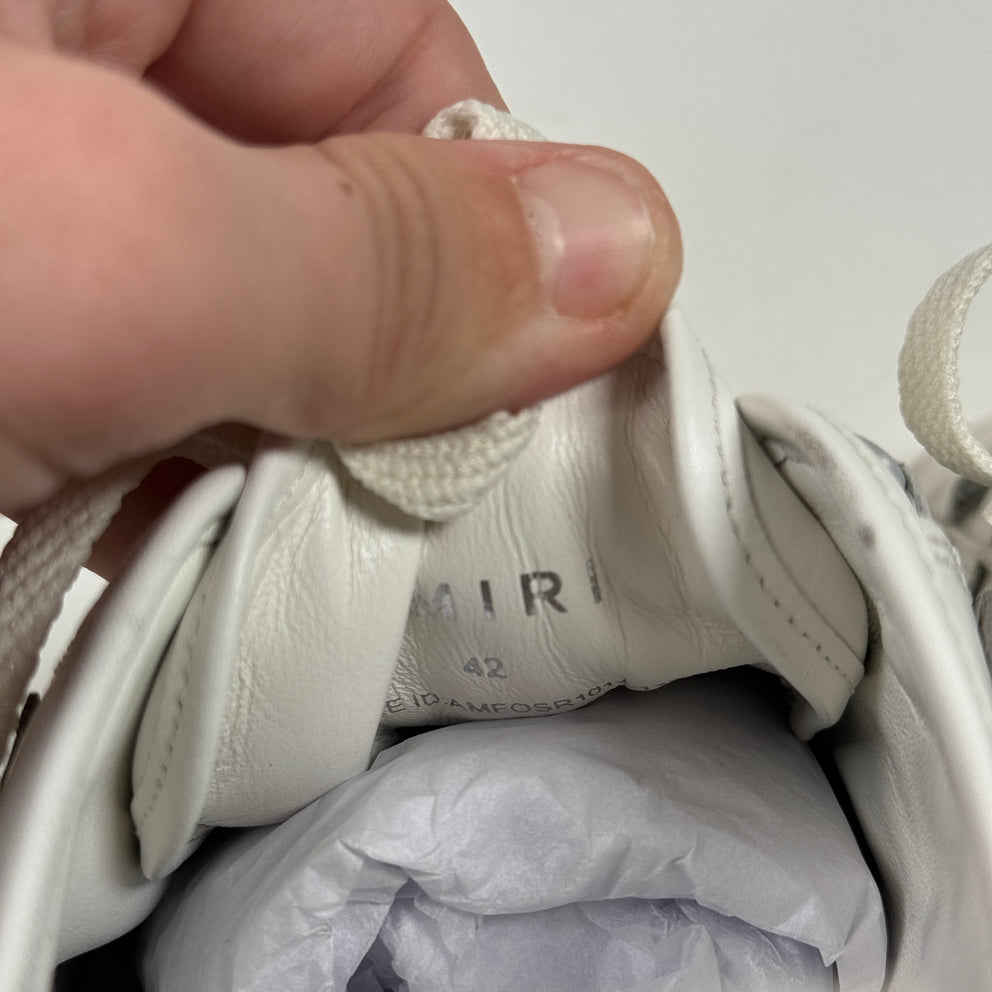 Amiri White/Grey Star Court Low Sneakers Size 42