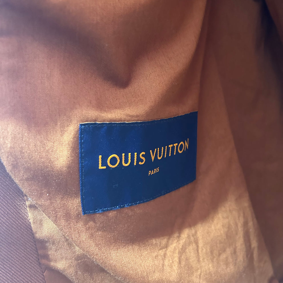 Louis Vuitton Monogram Orange Carpenter Hooded Jacket Size 46