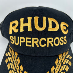 Rhude Black Supercross SnapBack Hat