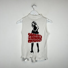Hysteric Glamour White Printed Logo Tank Top
