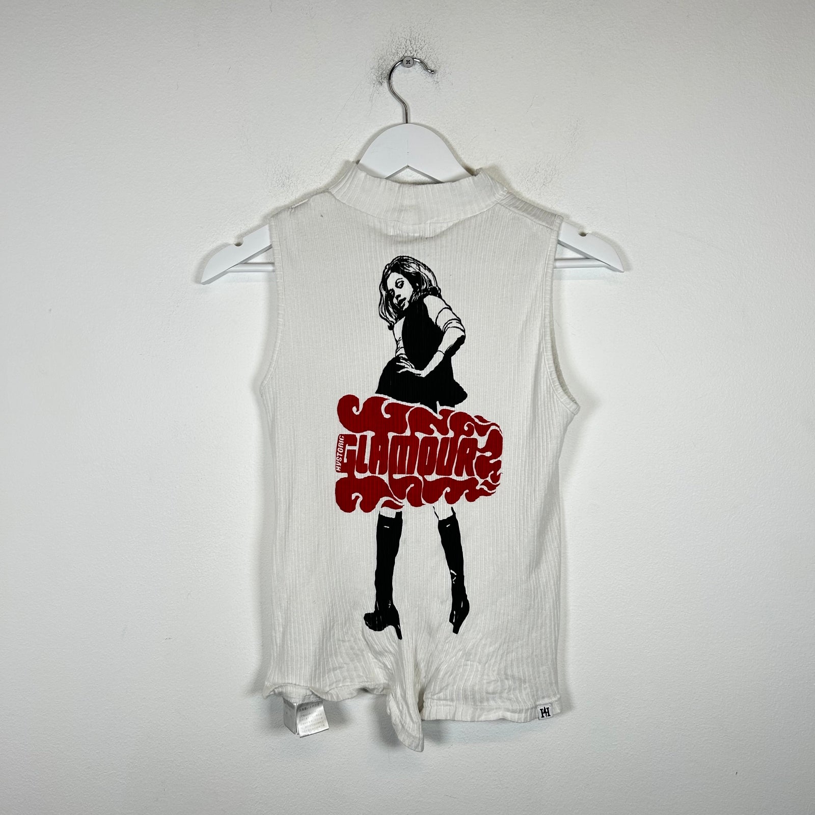 Hysteric Glamour White Printed Logo Tank Top