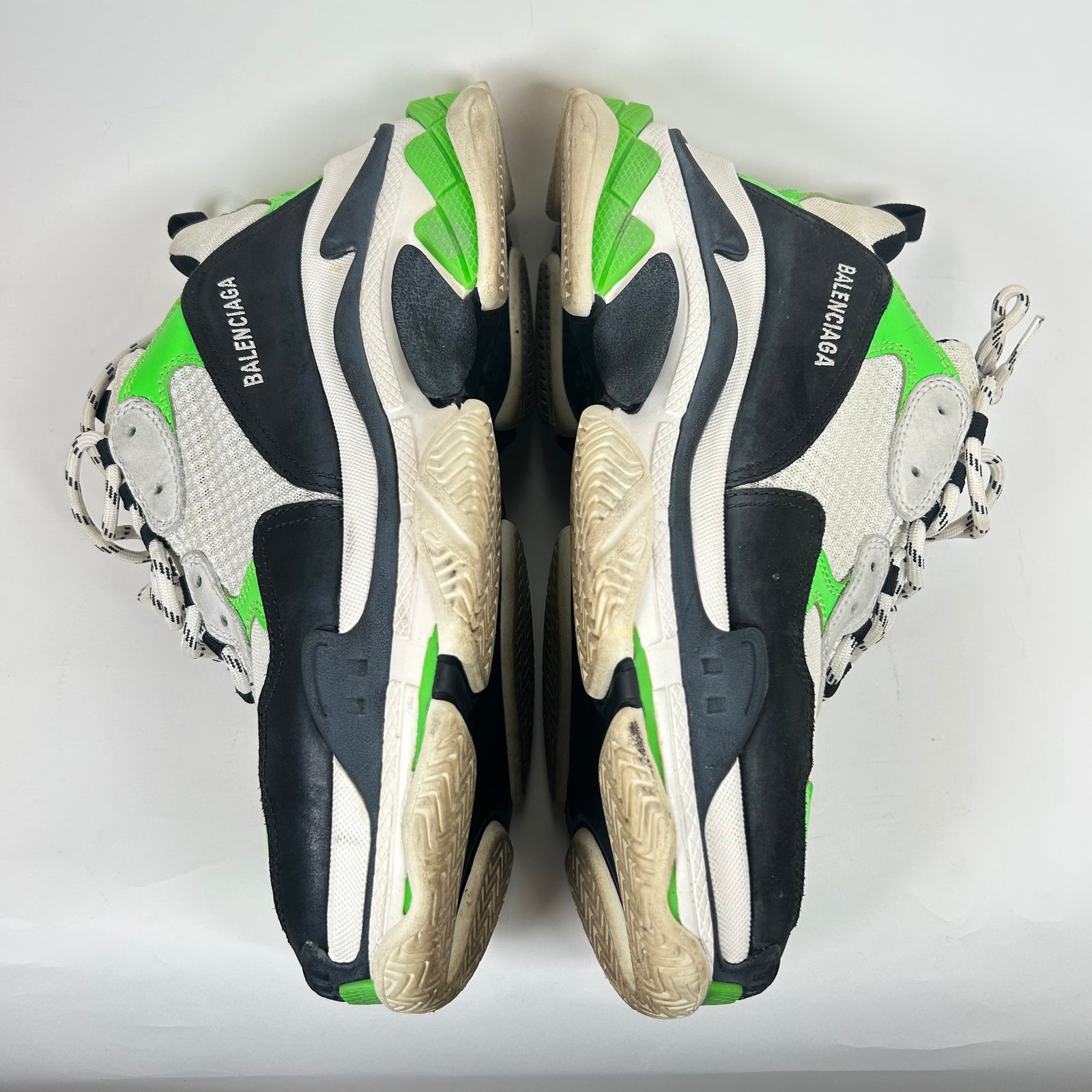 Balenciaga Green/Grey Triple S Sneaker Size 44