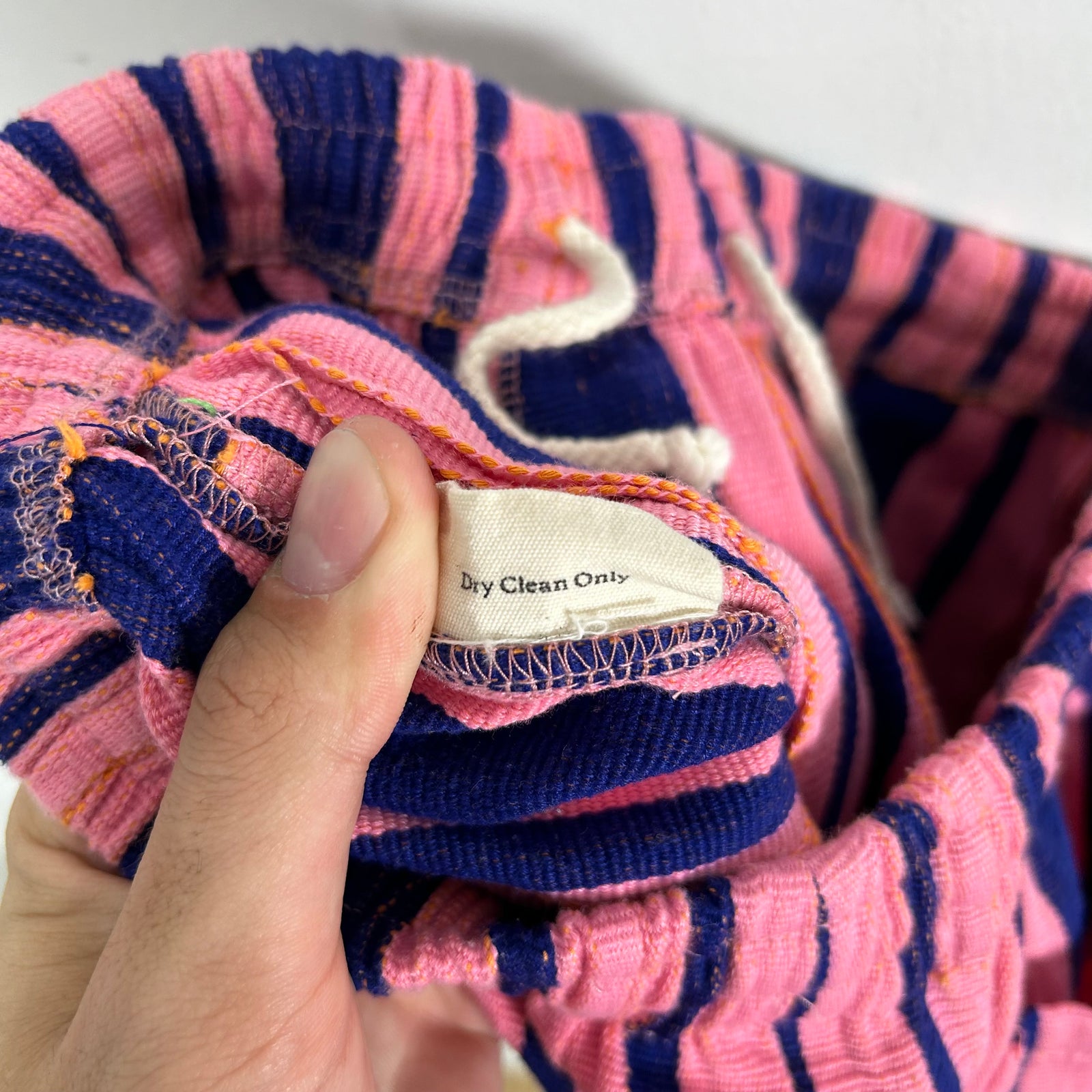 Bode Pink/Blue Striped Shorts Size S/M