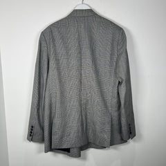 Balenciaga FW21 Grey Checkered Wool Oversized Blazer Size 42