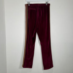 Needles Velour Red Narrow Track Pants Size M