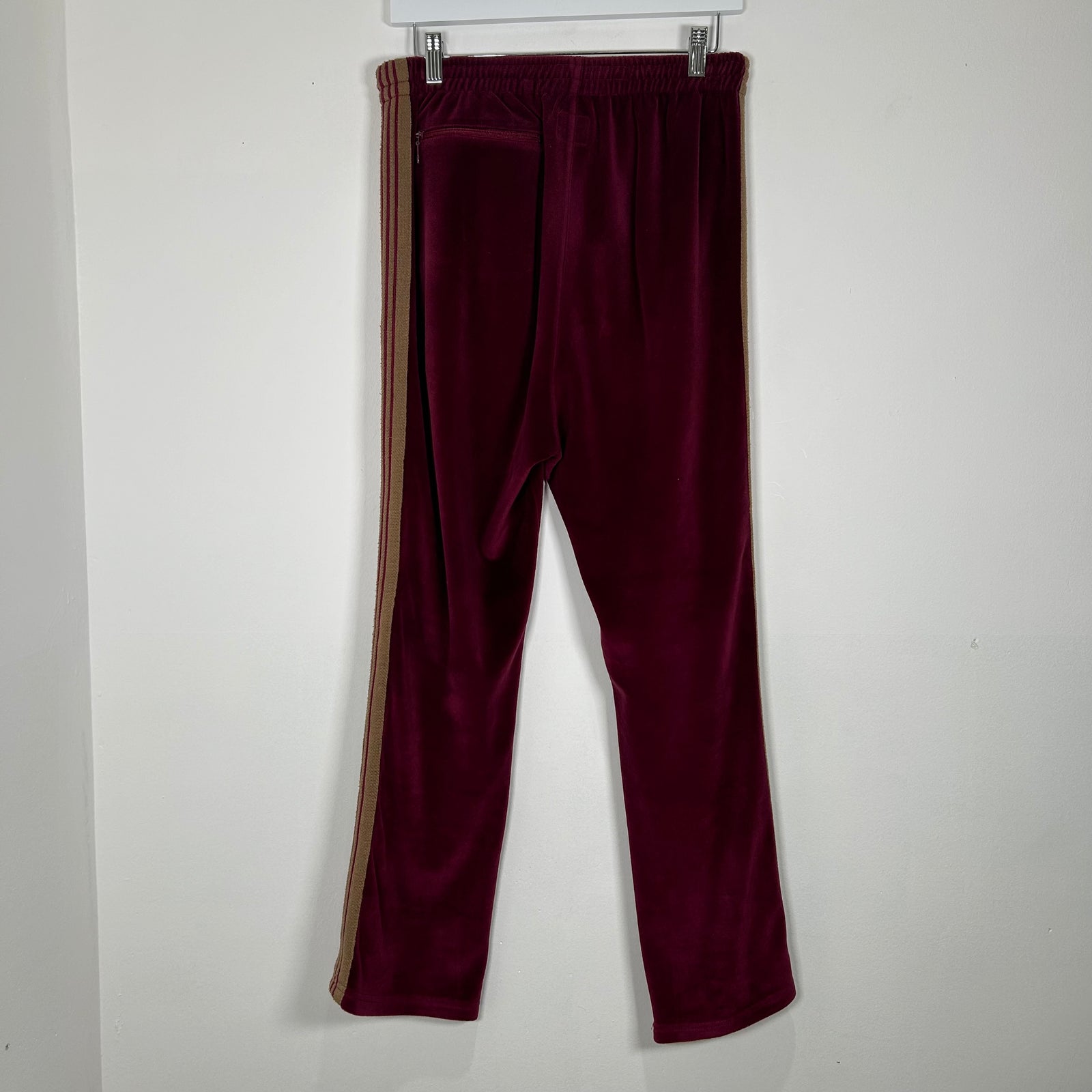 Needles Velour Red Narrow Track Pants Size M