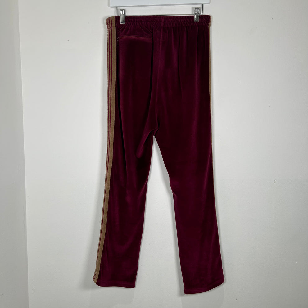 Needles Velour Red Narrow Track Pants Size M