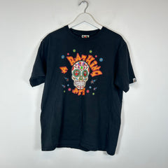 Bape Black Sugar Skull Logo T-Shirt Size L