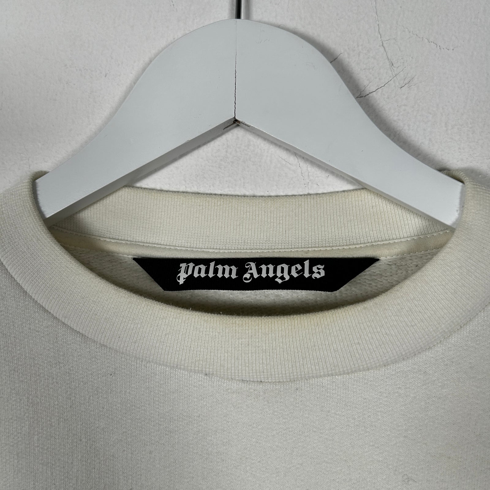 Palm Angel Graffiti Logo White Crewneck Size S