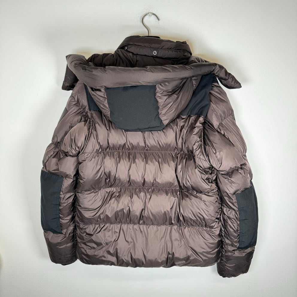 Burberry Brown Detachable Sleeve Hooded Down Puffer Size S