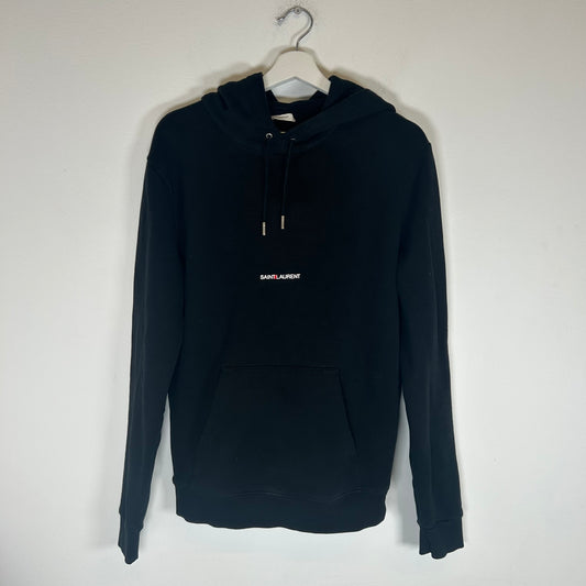 Saint Laurent Black Logo Hoodie Size XS