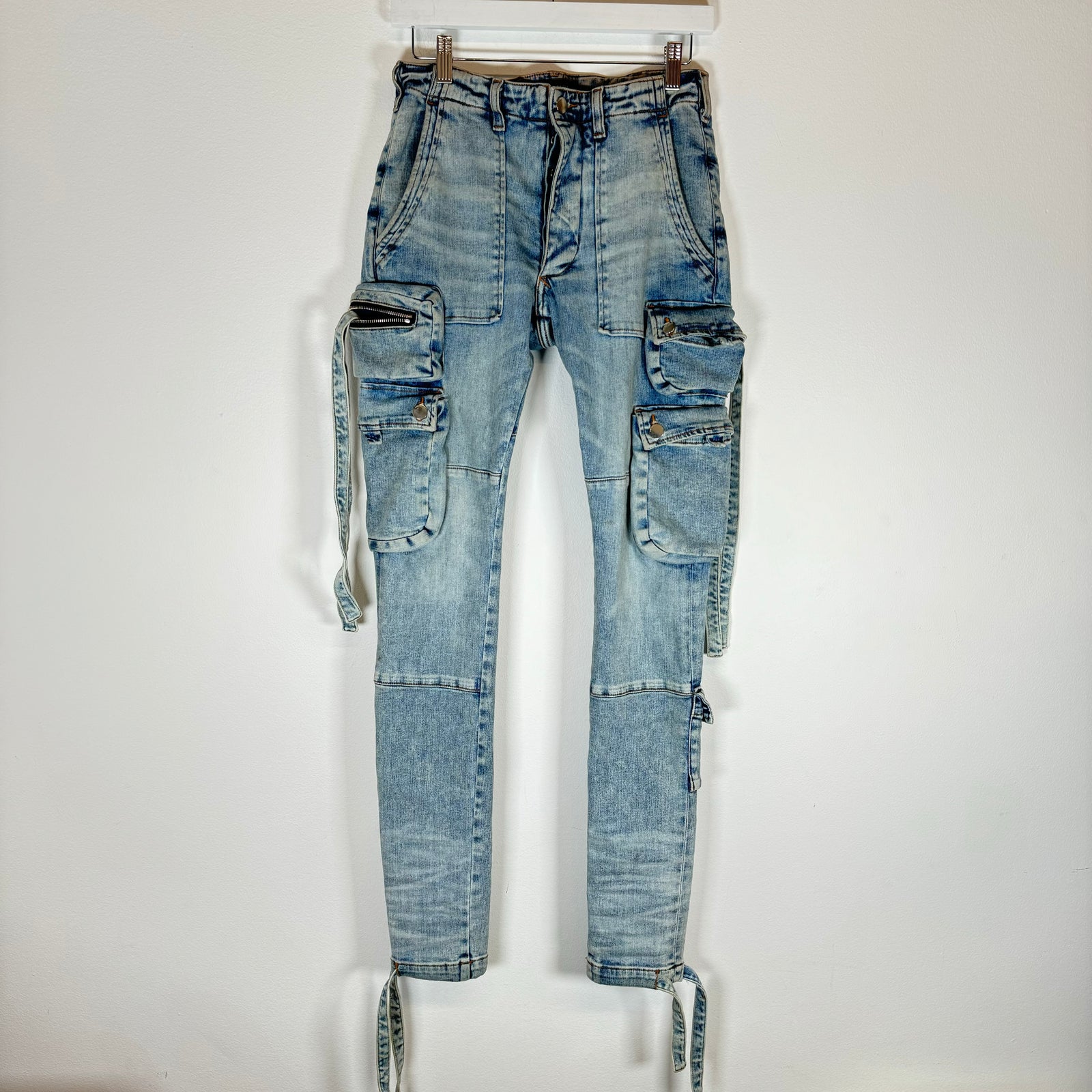 Amiri Lightwash Tactical Cargo Jeans Size 30