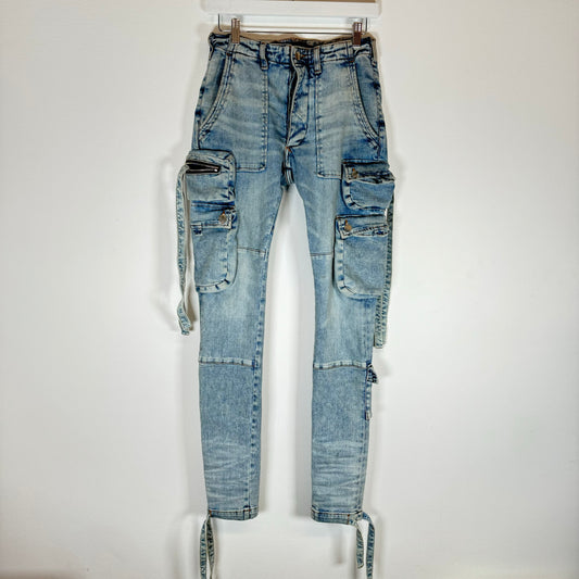 Amiri Lightwash Tactical Cargo Jeans Size 30