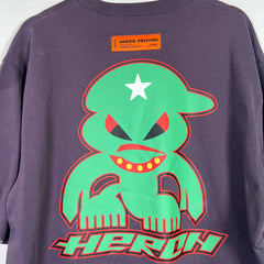 Heron Preston Purple Monster Logo T-Shirt Size XL