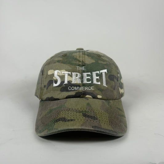 Street Commerce Green Camo Logo Distressed Cap