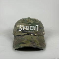 Street Commerce Black Logo Distressed Snapback