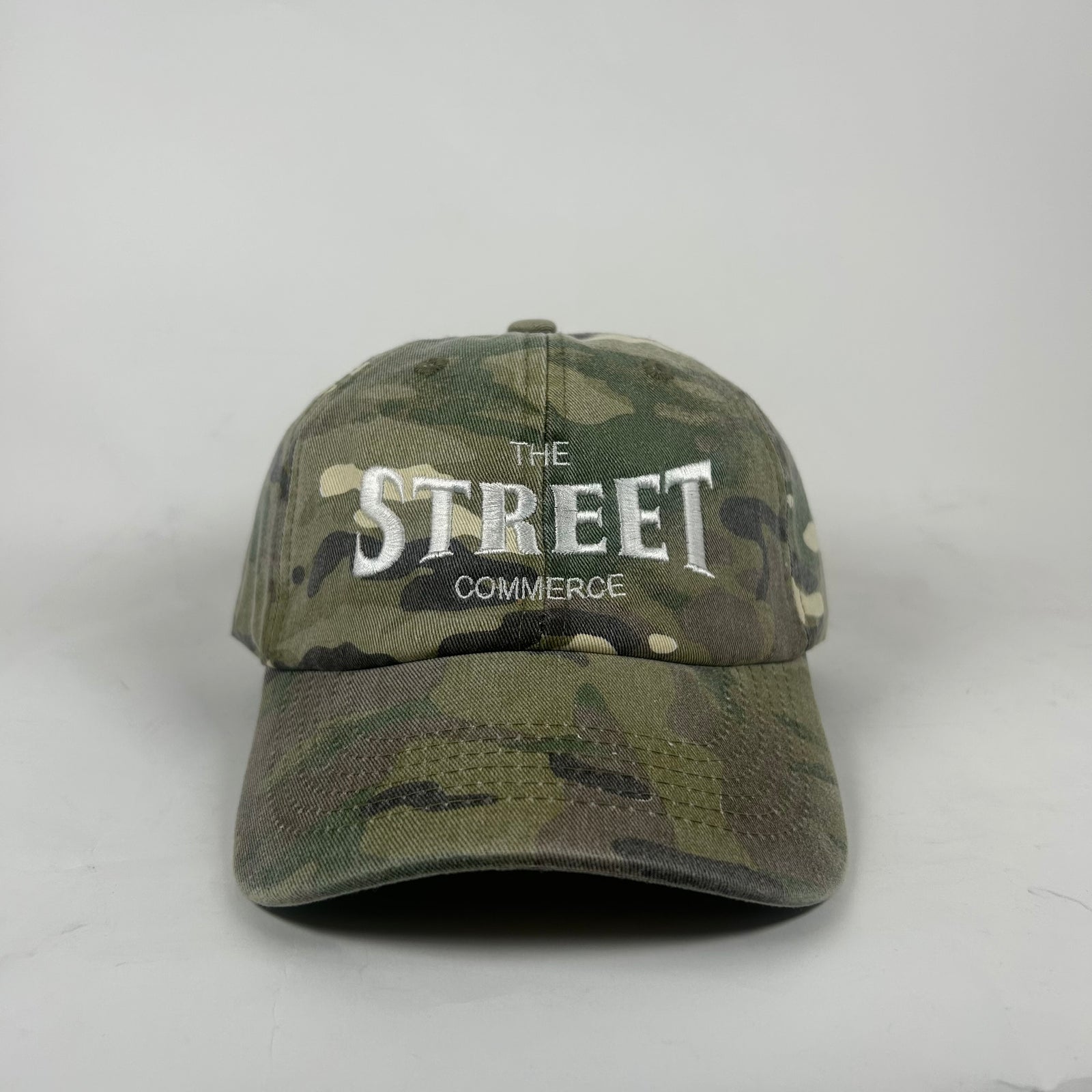 Street Commerce Black Logo Distressed Snapback