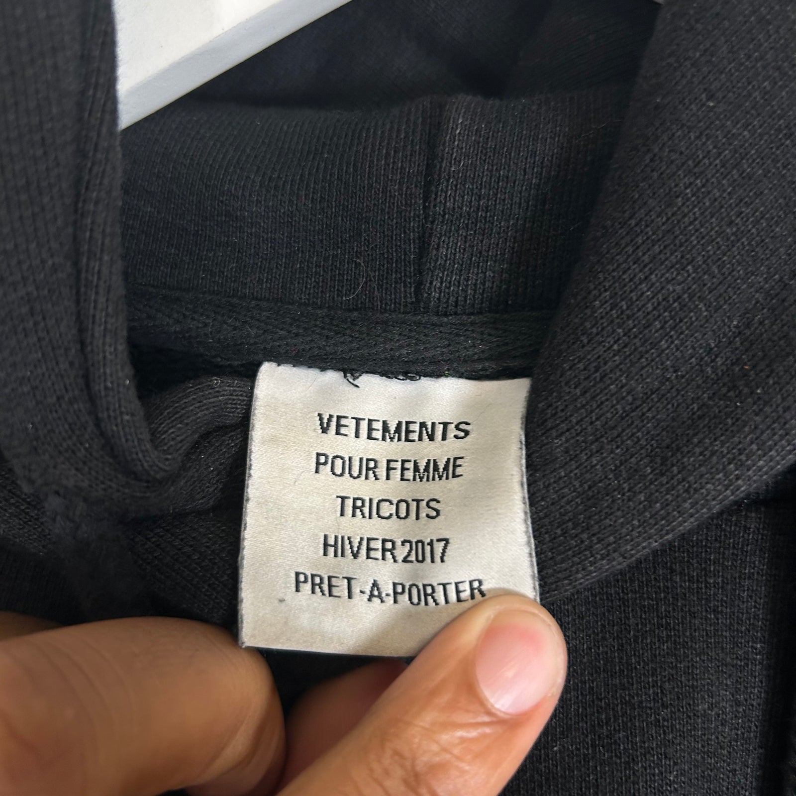 Vetements Black Femme Total Fucking Darkness Hoodie Size S