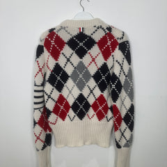 Thom Browne Jacquard Knit 4 Bar Sweater Size 2