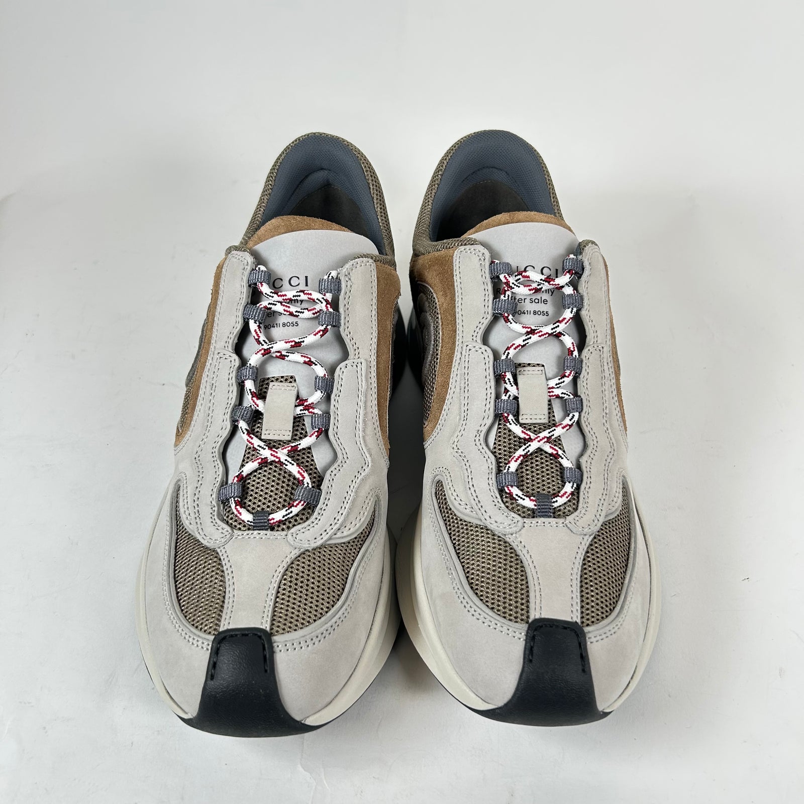 Gucci Gray/Brown Interlocking G Runners Size GG 9