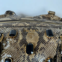 Prada Python Pione Pietre Shoulder Bag