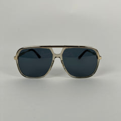 Gucci Gold GG Acetate Aviator Sunglasses