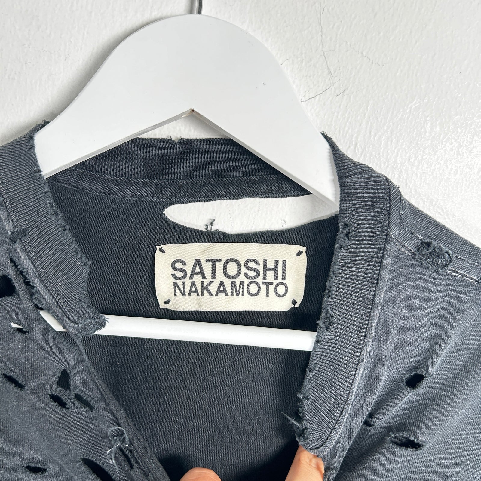 Satoshi Nakamoto Black Paint Splatter Logo T-Shirt Size XS