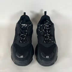 Balenciaga Black Triple S Sneakers Sz 42