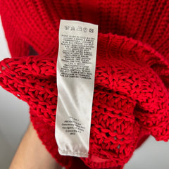 Rick Owens Walrus SS17 Red Knit Sweater Size S