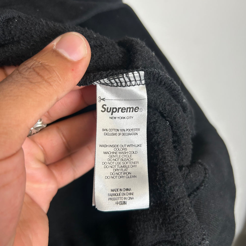 Supreme Collegiate Leather Patchwork Hoodie