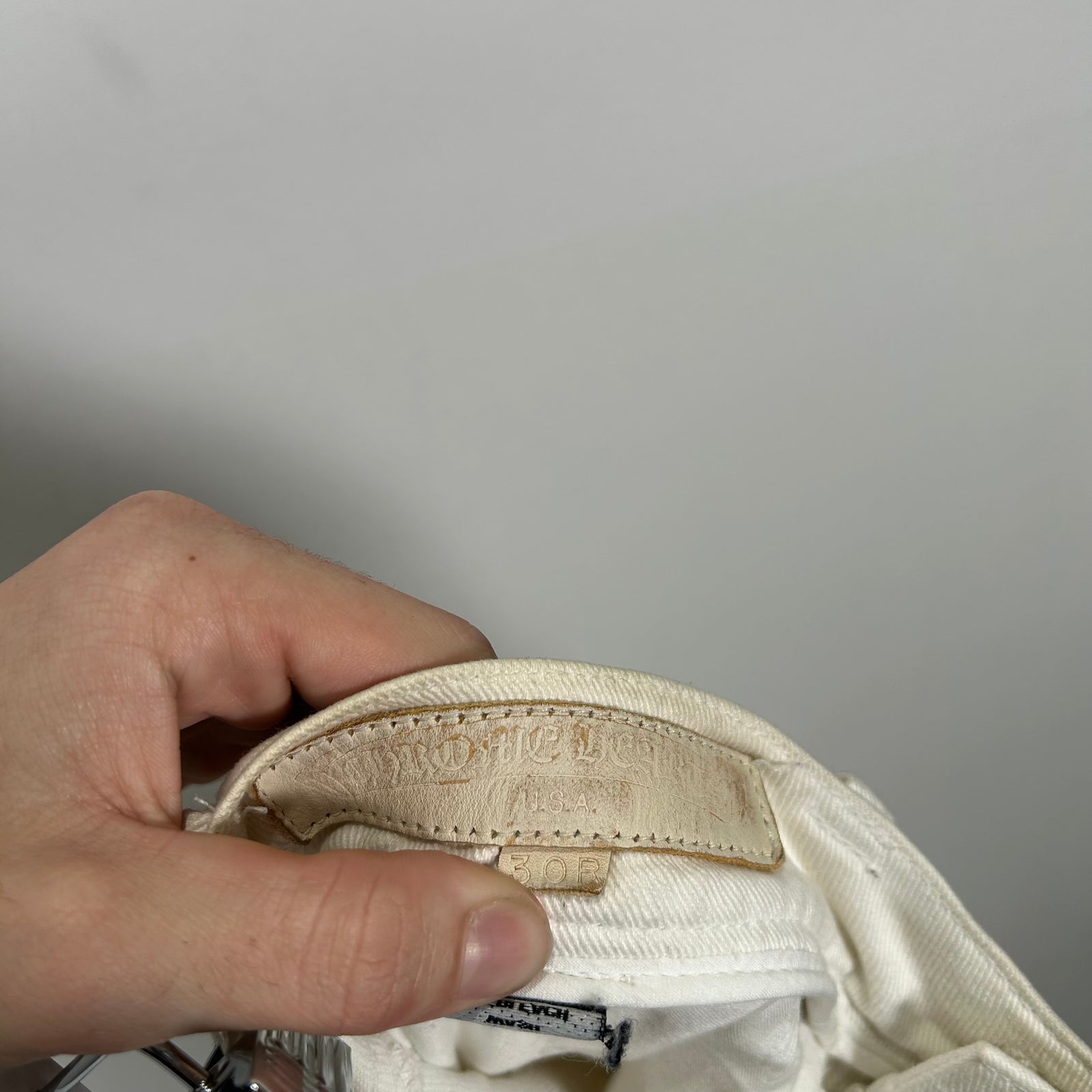 Chrome Hearts White Fleurknee Jeans Size 30