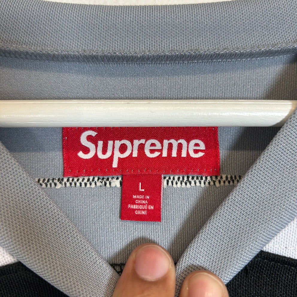 Supreme Black/Grey Fire & Ice Hockey Jersey Size L