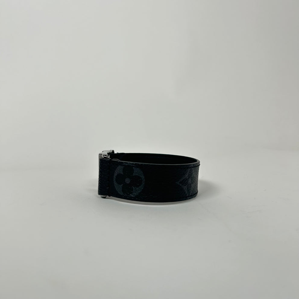 Louis Vuitton Black Hockenheim Monogram Eclipse Bracelet