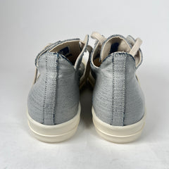 Rick Owens Waxed Silver Sub-Human Low-Top Ramones Size 42