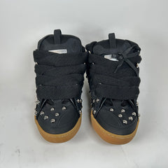 Lanvin Black Studded Curb Sneaker Size 45
