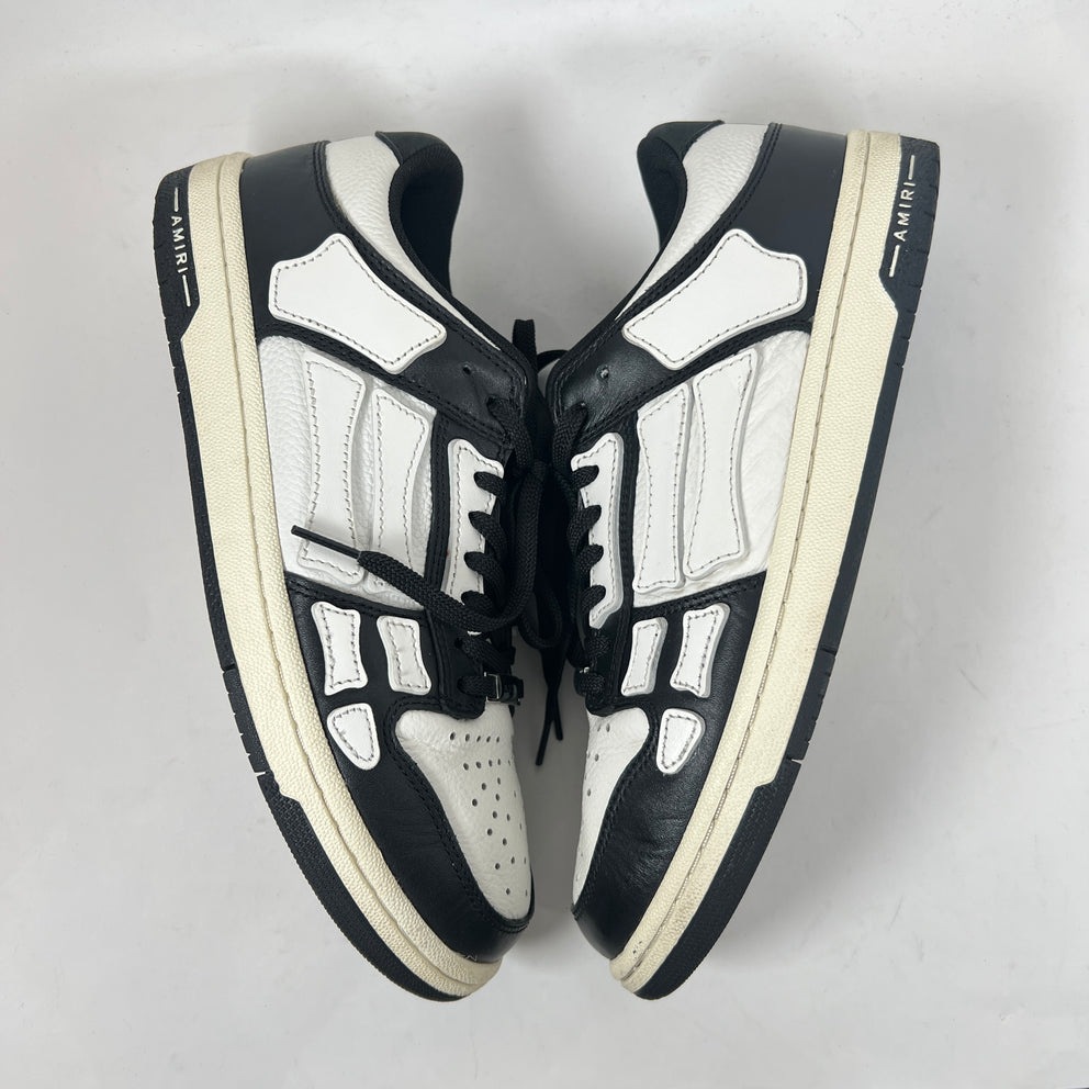 Amiri Black/White Skel Low Top Sneaker Size 41