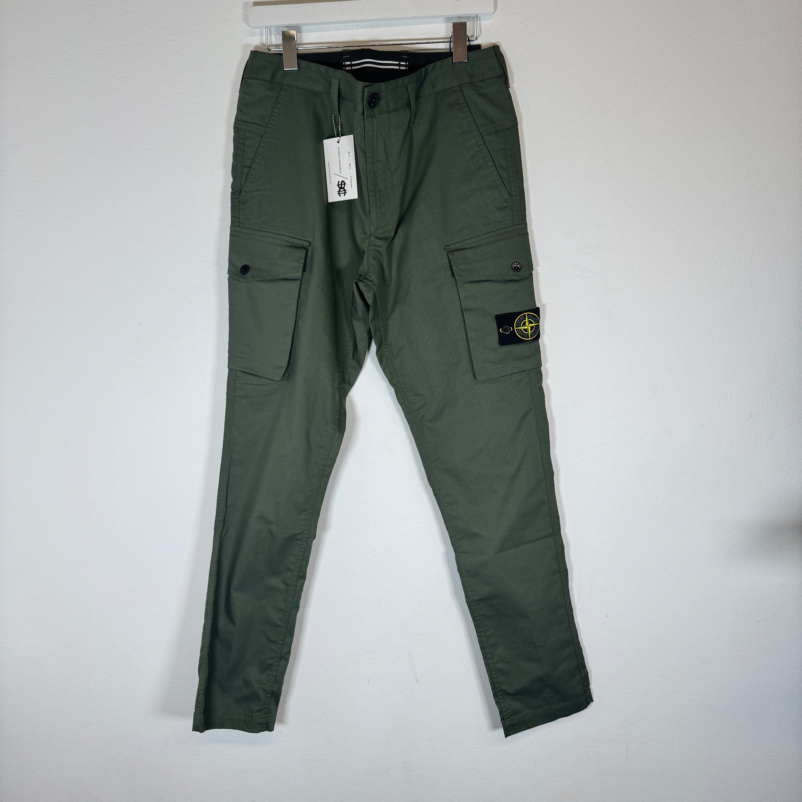 Stone Island Olive Cargos Size 31