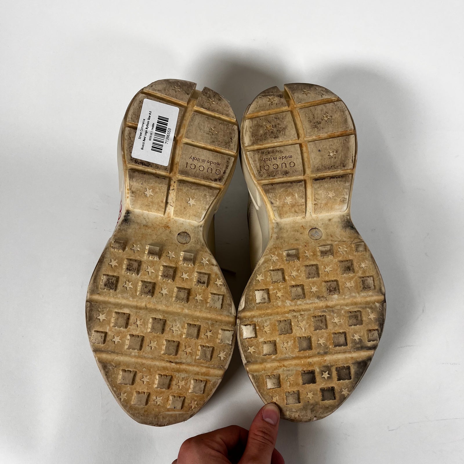 Gucci Red Logo Rython Size 8.5