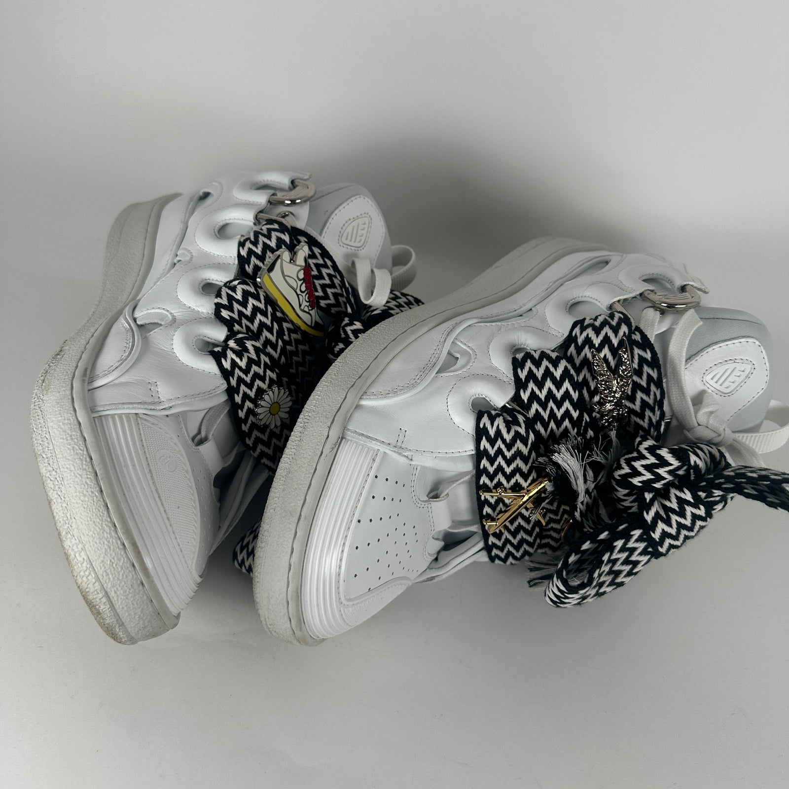 Lanvin x Future White Leather Curb Sneaker Size 12