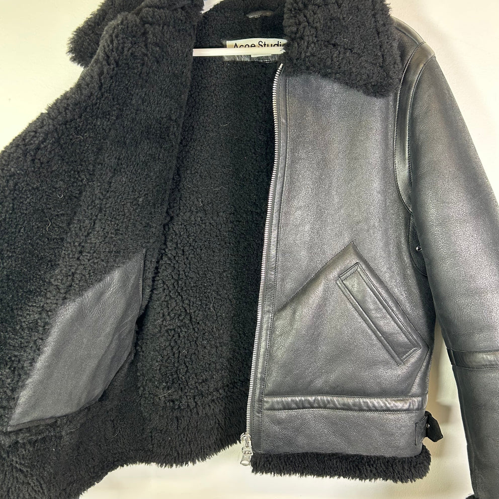 Acne Studios Ian Shearling Leather Jacket