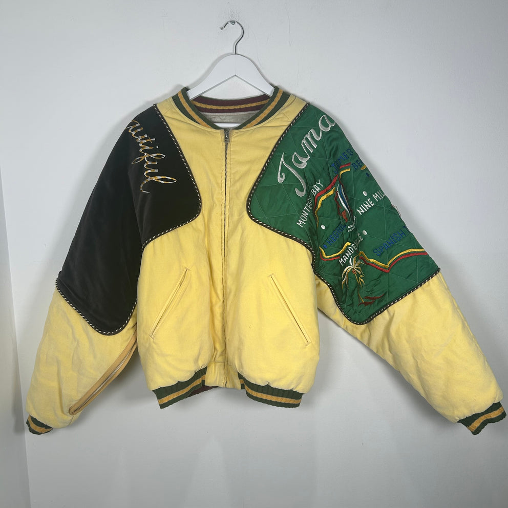 Kapital Yellow 'Jamaica' Pillow Bomber Jacket Size 3
