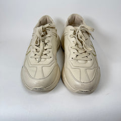 Gucci Beige Logo Rhyton Sneaker Size GG 9.5